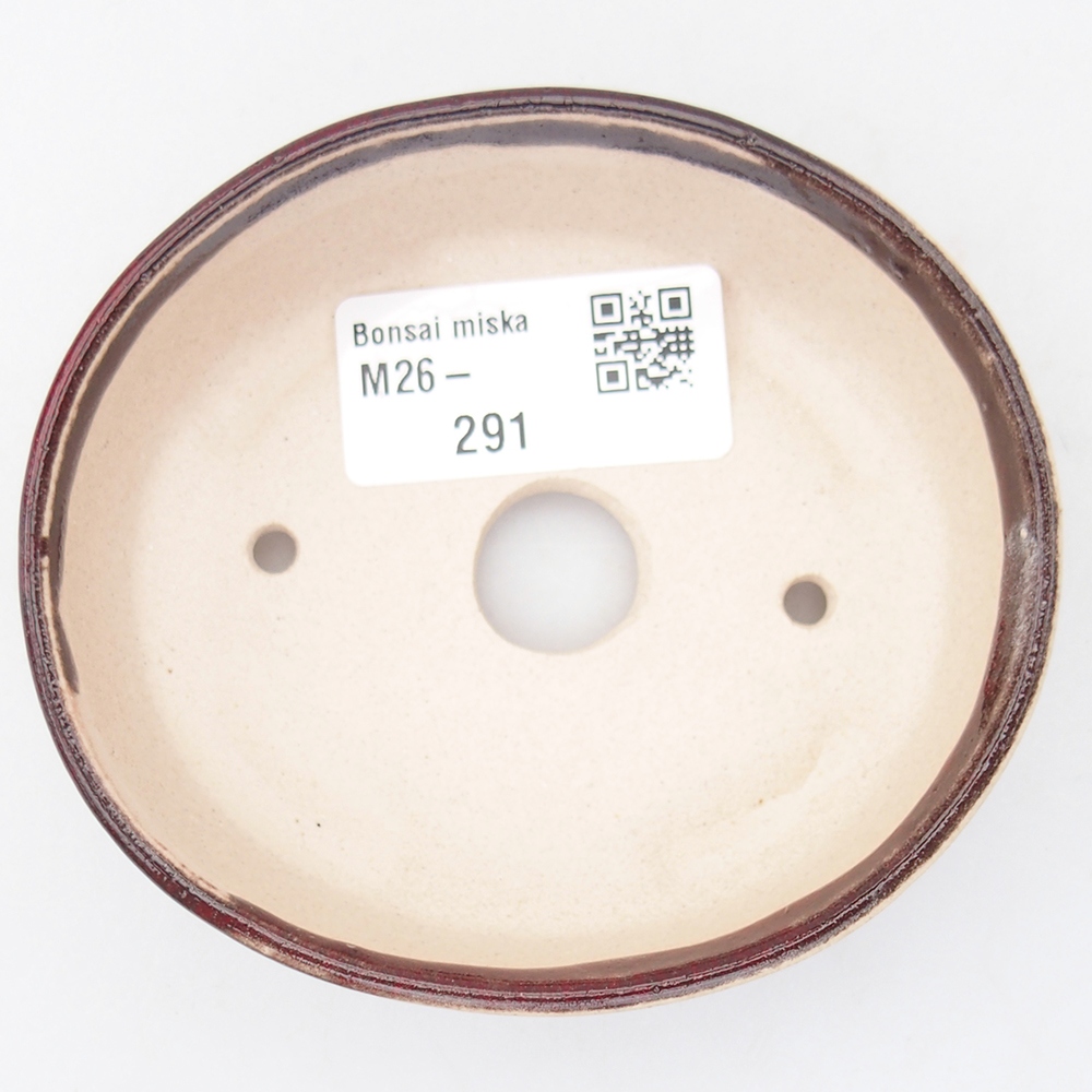 Mini-Bonsaischale 9,5 x 8,5 x 3 cm, Farbe rot