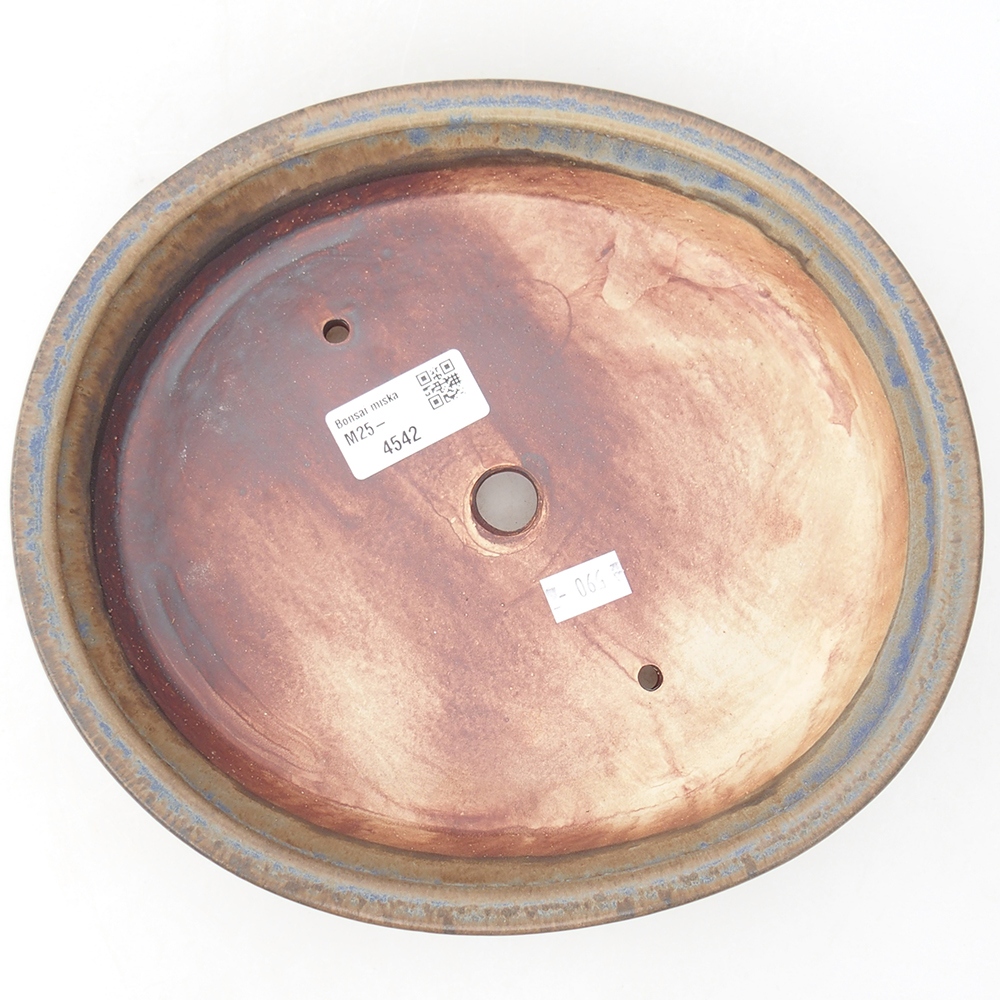 Keramik-Bonsaischale 23,5 x 21 x 5 cm, Farbe blau