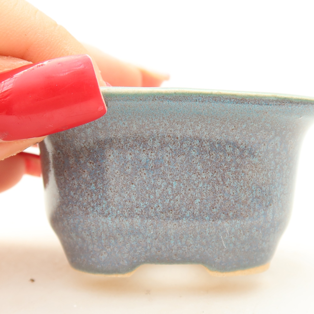 Keramik-Bonsai-Schale, 6 × 5 × 3 cm, Farbe: Grau