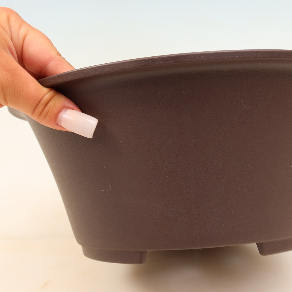 Bonsai-Schale aus Kunststoff MP-25, braun – 26,5 x 26,5 x 11 cm