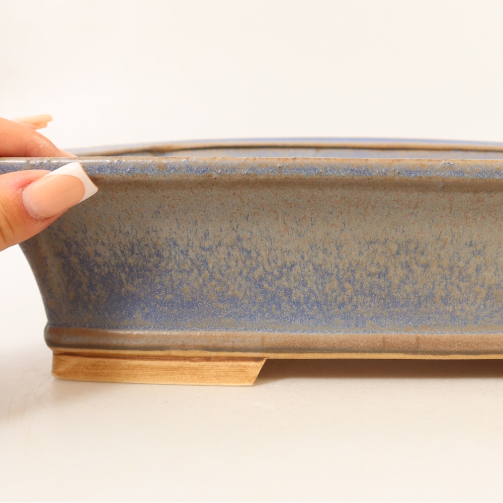 Keramik-Bonsai-Schale 29,5 x 24 x 8 cm, Farbe: Blau