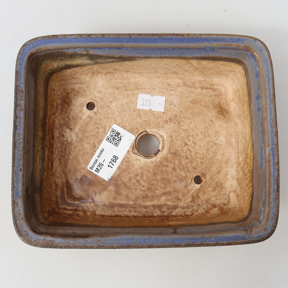 Keramik-Bonsai-Schale, 17,5 × 14,5 × 5,5 cm, Farbe: Blau