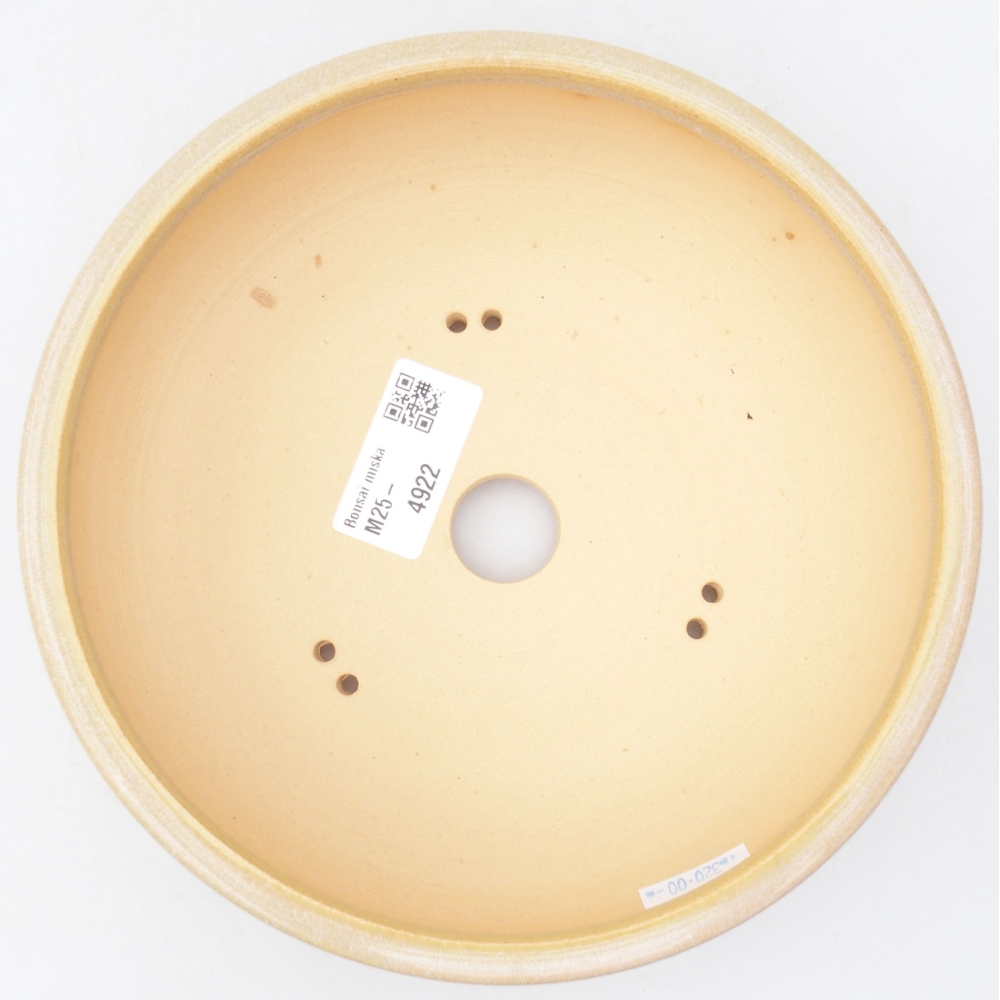 Keramik-Bonsaischale 18 x 18 x 5,5 cm, Farbe Beige