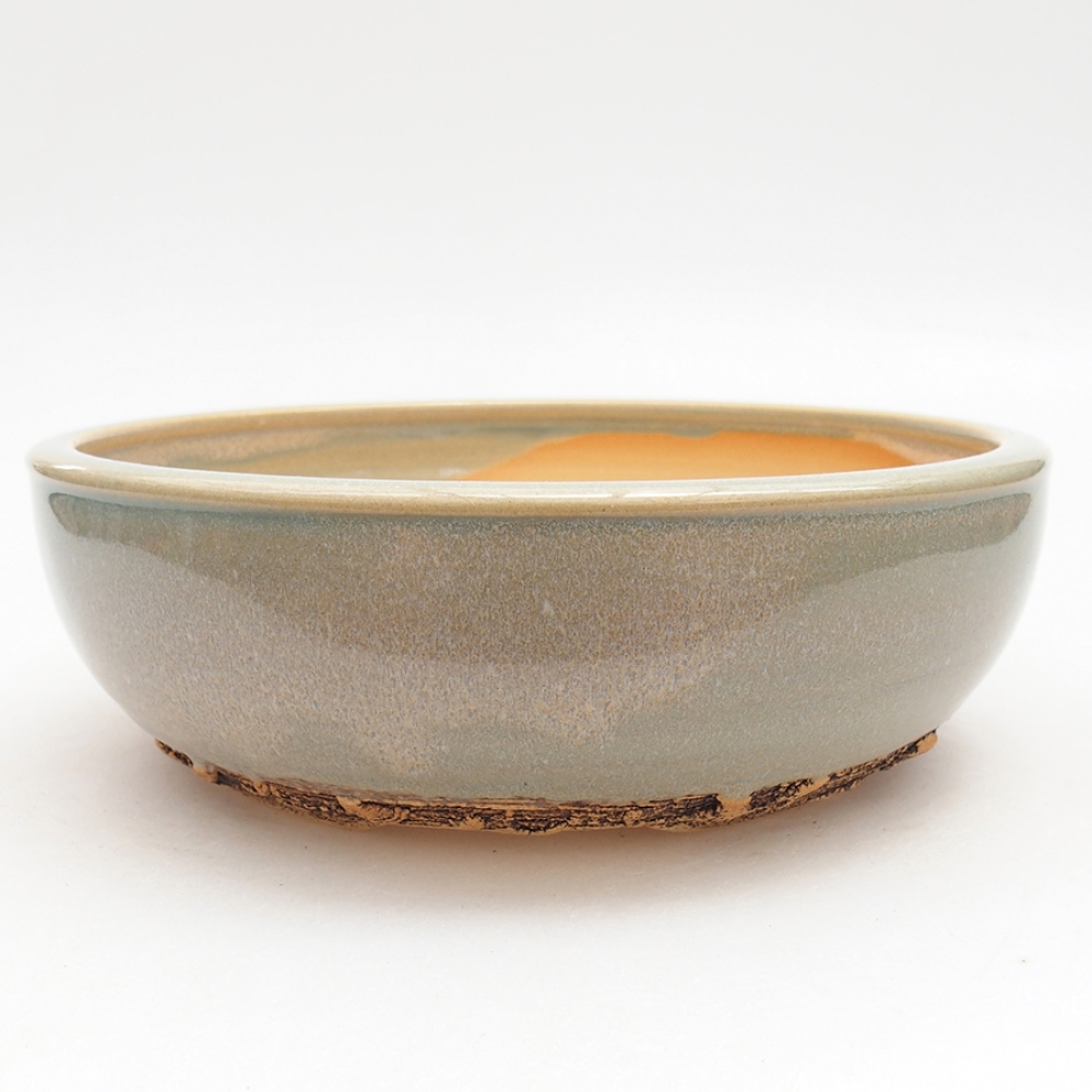 Keramik-Bonsai-Schale 18,5 x 18,5 x 5,5 cm, Farbe grün