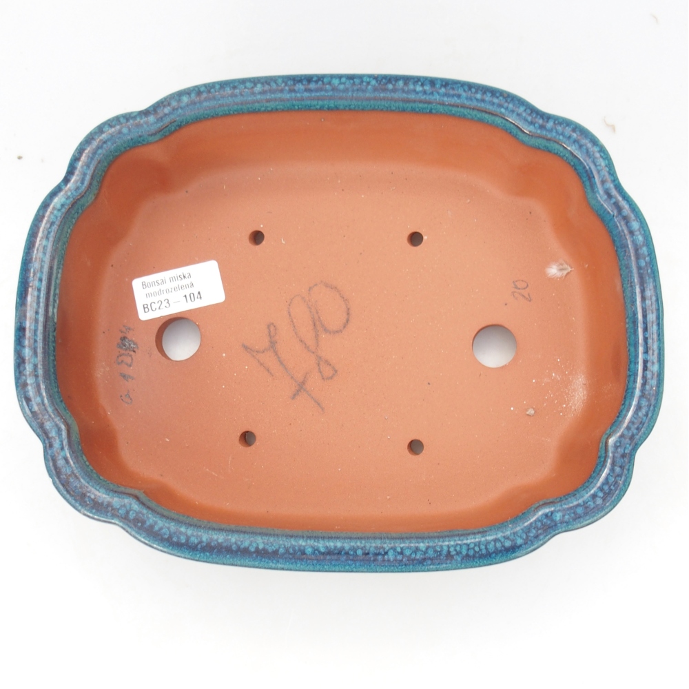 Schale 26 x 21 x 6,5 cm blau-grün