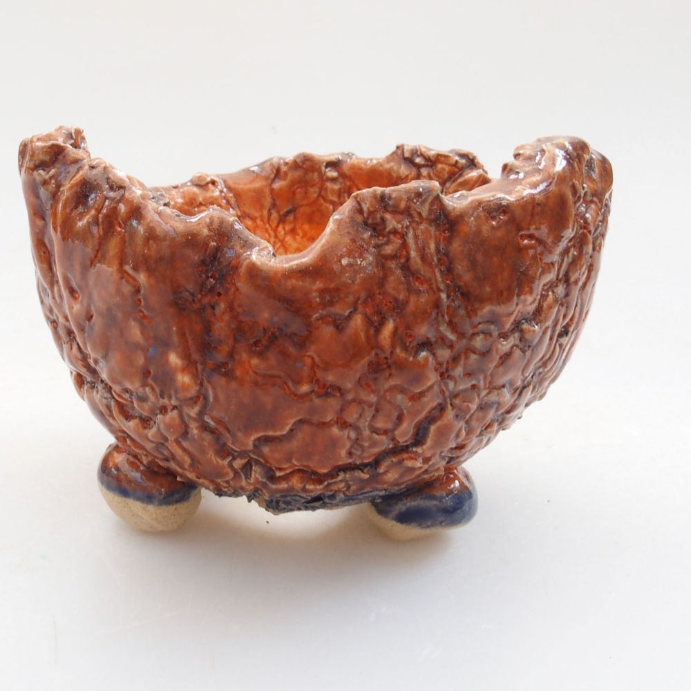 Keramikschale 8 x 7,5 x 6 cm, Farbe braun