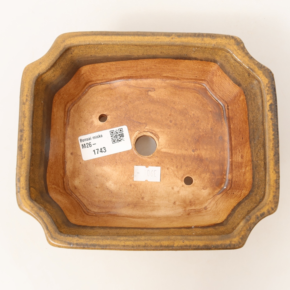 Bonsaischale aus Keramik 18 x 15 x 6 cm, braun