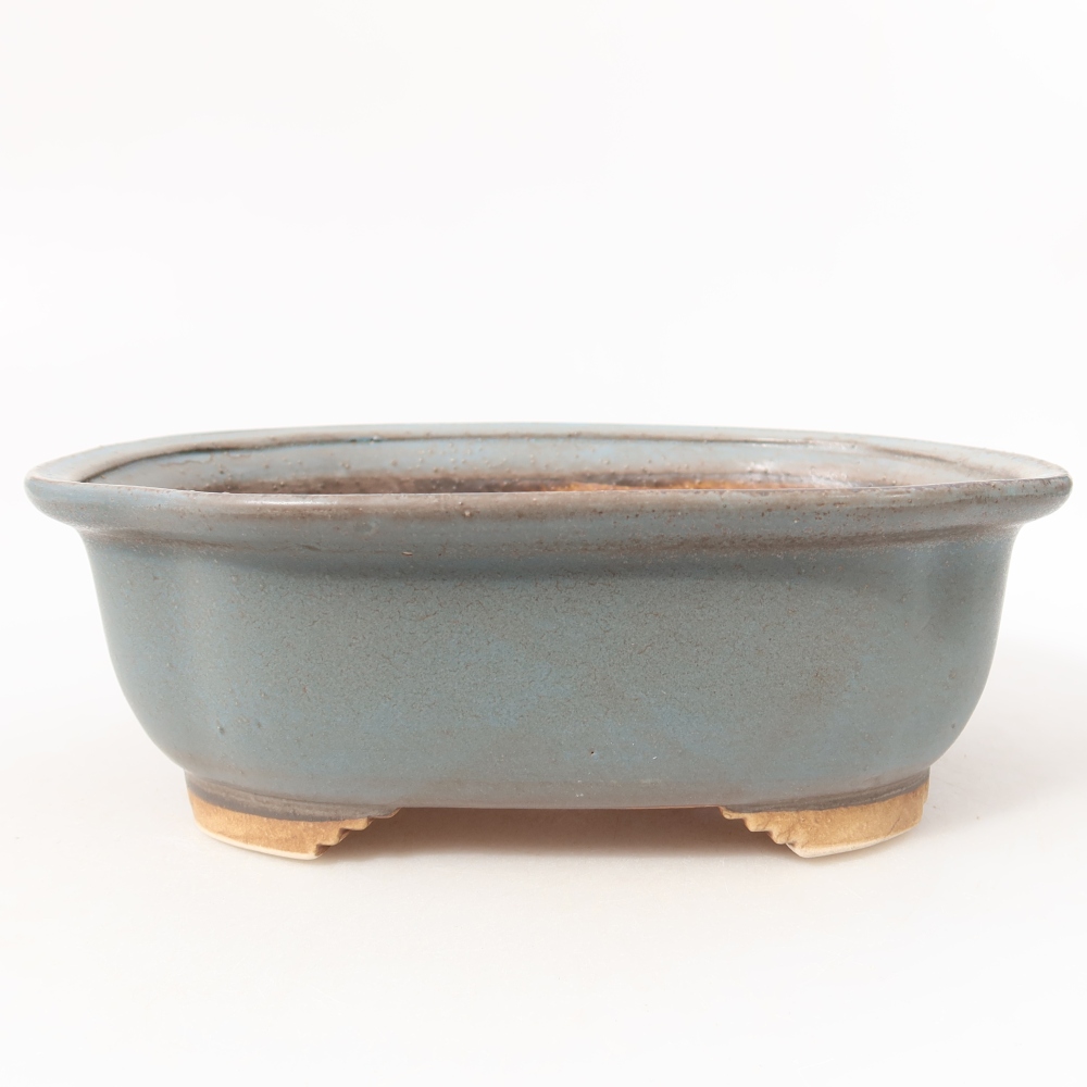 Keramik-Bonsai-Schale 20,5 x 16,5 x 7 cm, Farbe: Blau