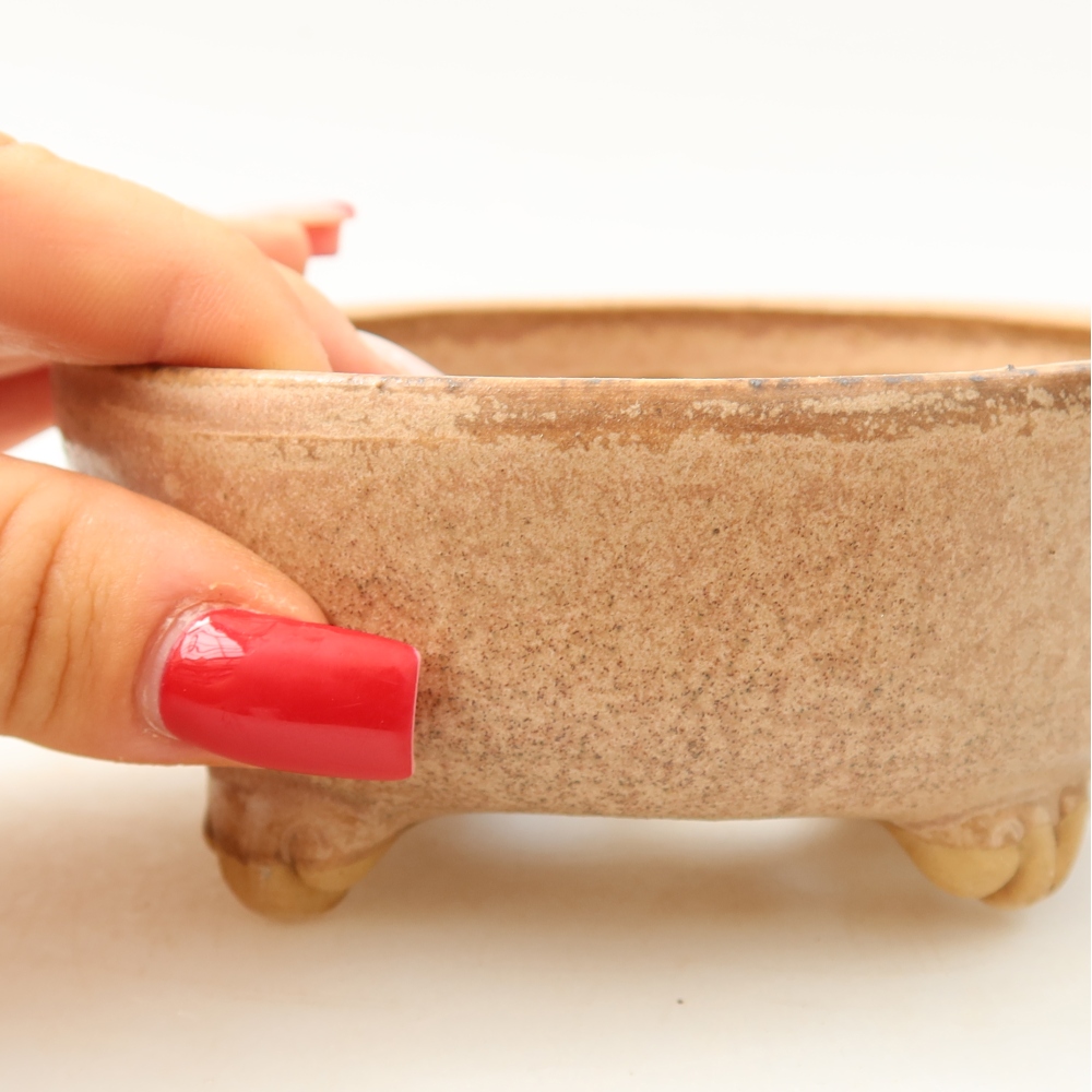 Keramik-Bonsai-Schale, 10,5 x 10,5 x 4 cm, Farbe: Rosa