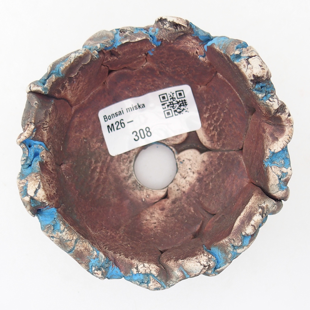 Keramikschale 9 x 9 x 7 cm , Farbe blau