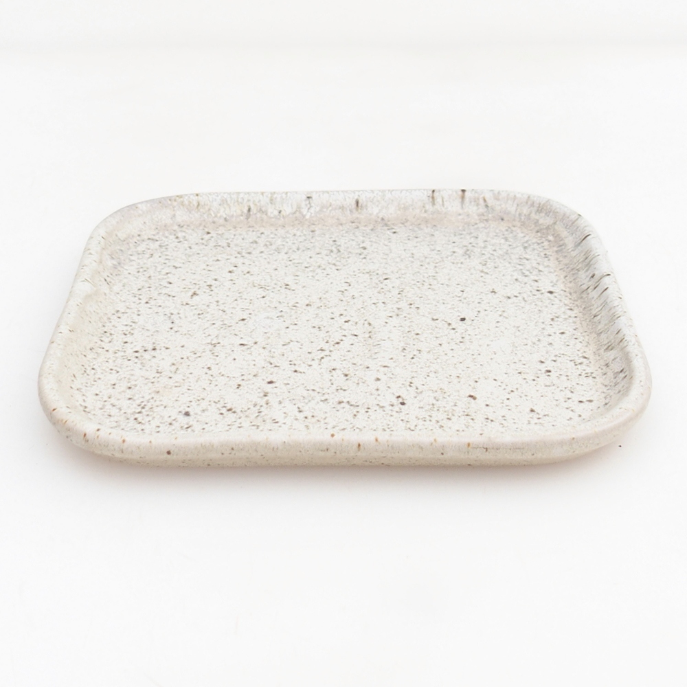 Keramische Untertasse H38 - 12,5 x 10,5 x 1 cm - beige