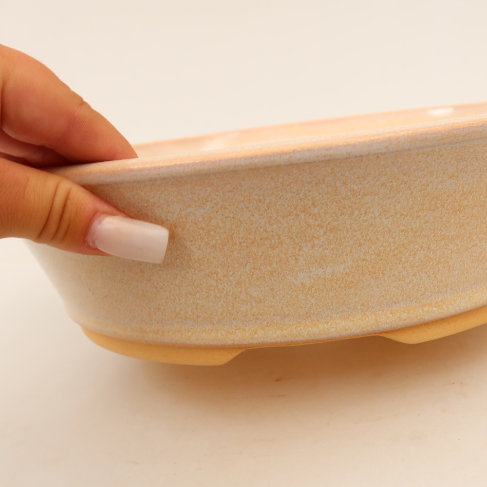Keramik-Bonsai-Schale 27 x 27 x 7 cm, Farbe: Beige