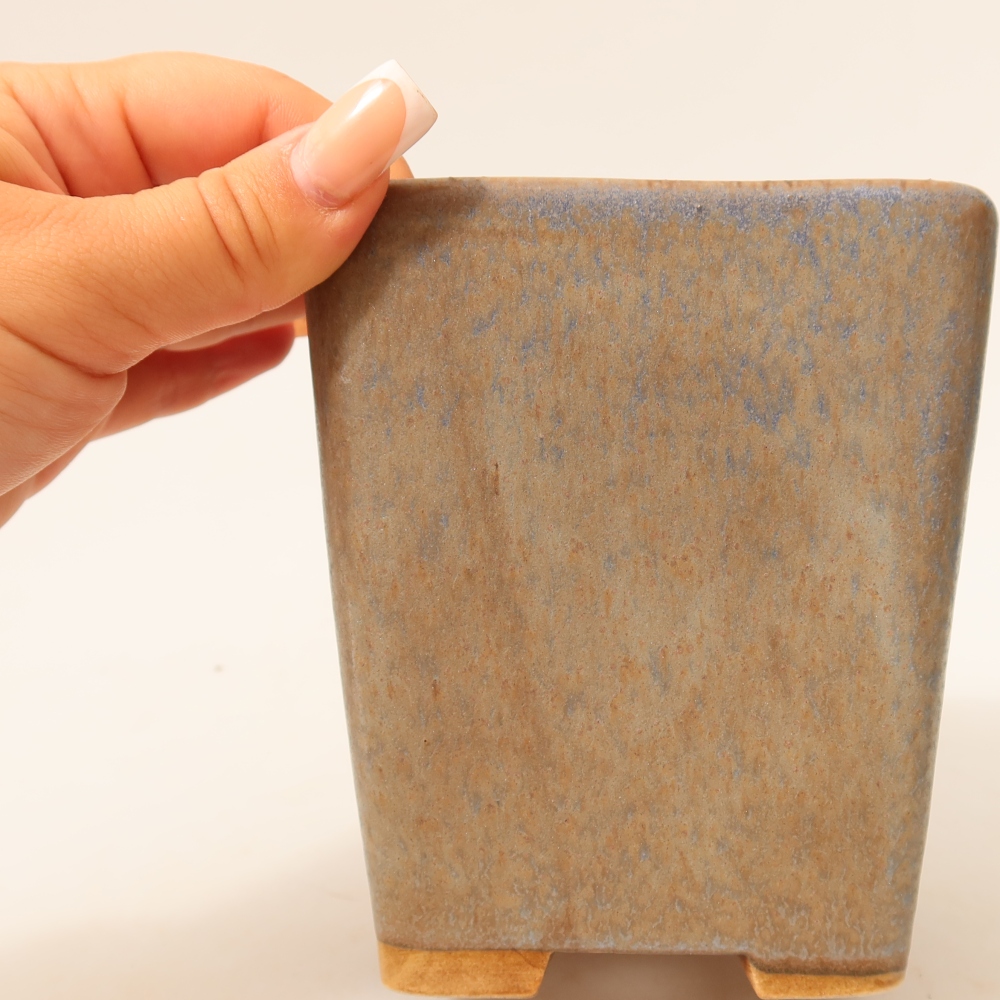 Keramik-Bonsai-Schale 10,5 x 10,5 x 12 cm, Farbe: Blau