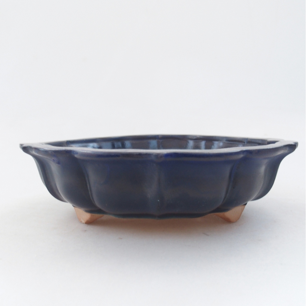 Bonsaischale aus Keramik 19 x 19 x 5 cm, Farbe blau