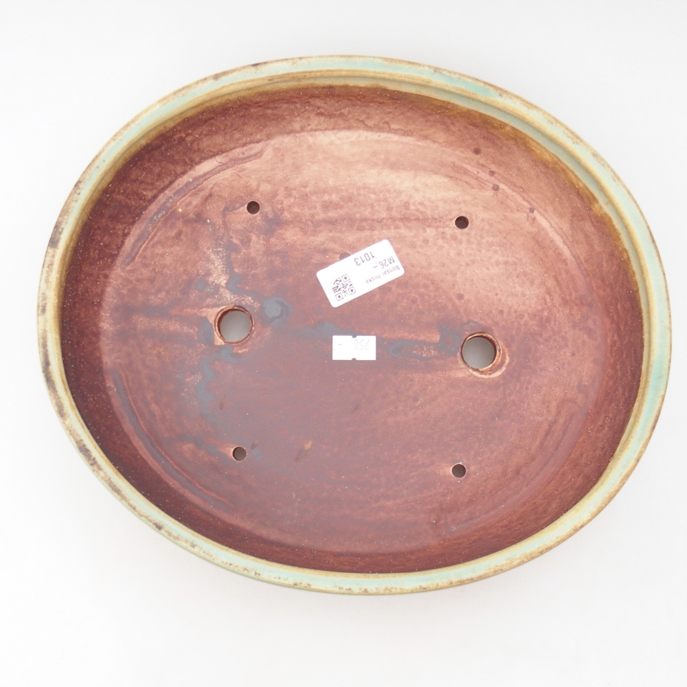 Bonsaischale aus Keramik 28 x 24,5 x 6 cm, grün