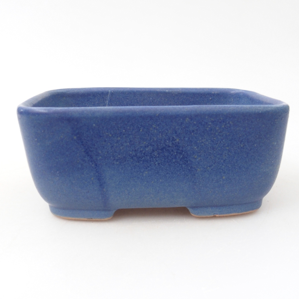 Bonsaischale aus Keramik 12,5 x 9,5 x 5 cm, Farbe blau