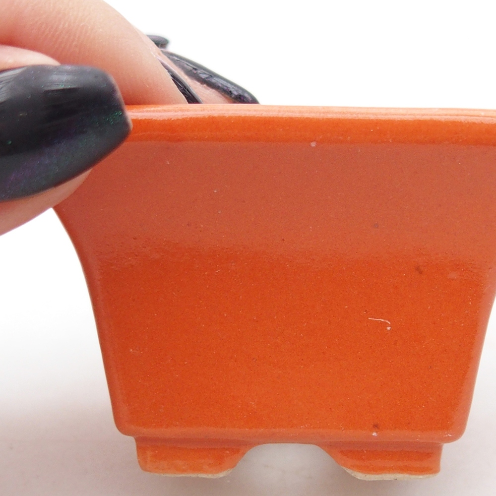 Mini-Bonsaischale 5,5 x 5,5 x 3 cm, orange