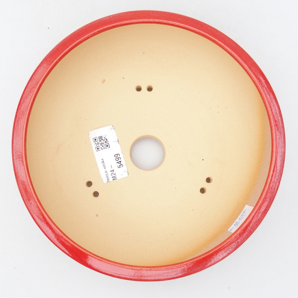Keramik-Bonsaischale 18 x 18 x 5,5 cm, Farbe Rot