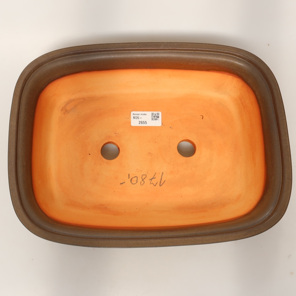 Keramikschale  33 x 25 x 9,5 cm, Farbe: braun