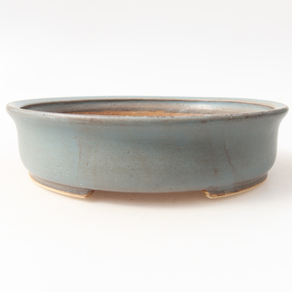Bonsaischale aus Keramik 17,5 x 16 x 4,5 cm, Farbe blau