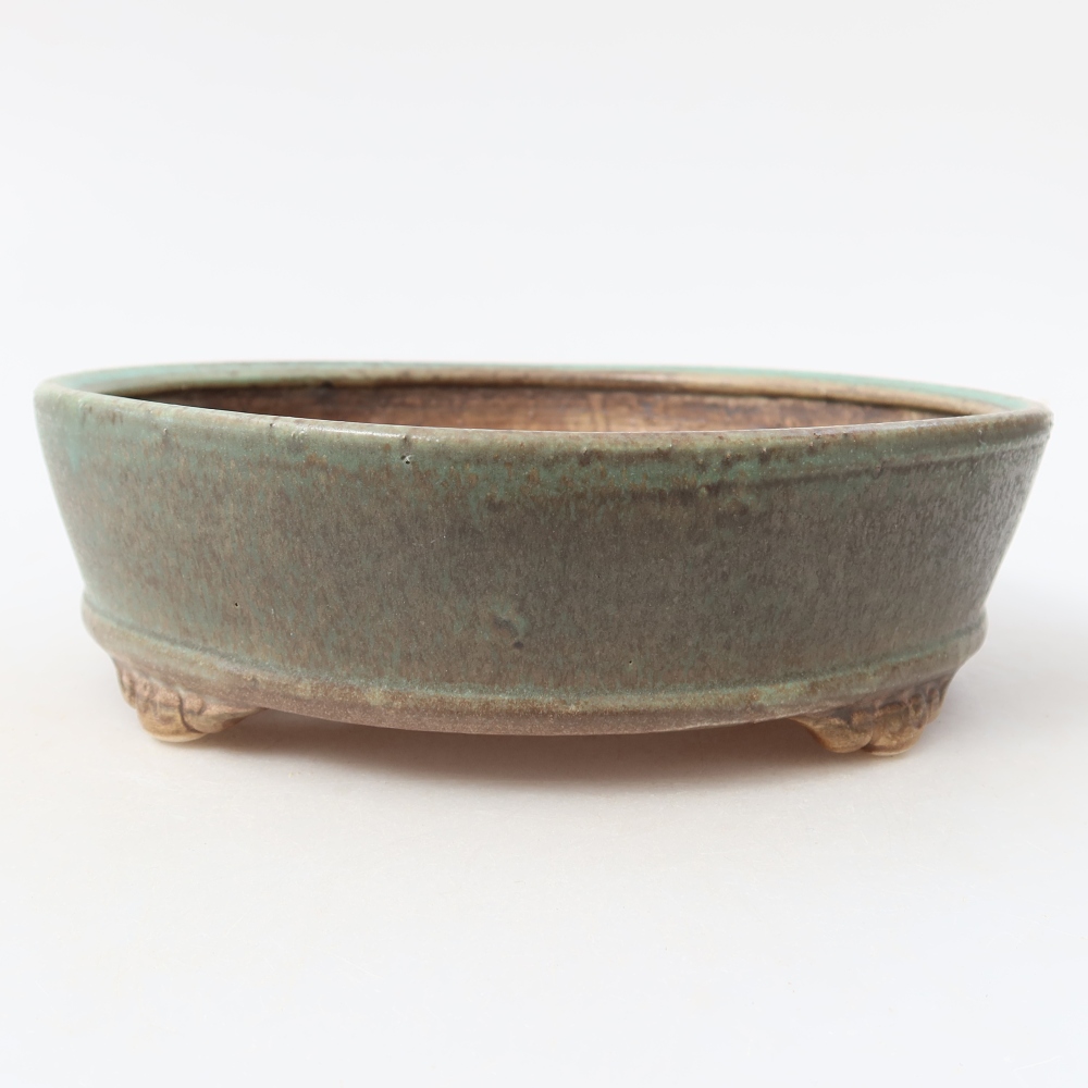 Bonsaischale aus Keramik 18 x 18 x 5 cm, grün