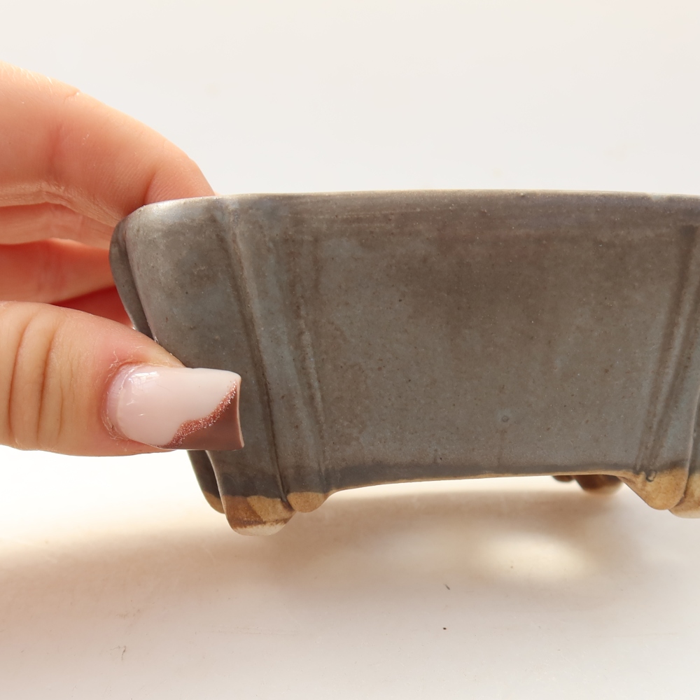 Keramik-Bonsai-Schale 10,5 x 8,5 x 5 cm, Farbe: Blau