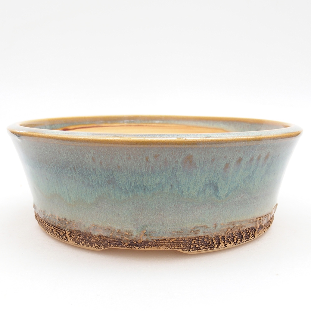 Keramik-Bonsai-Schale 19 x 19 x 6,5 cm, Farbe grün