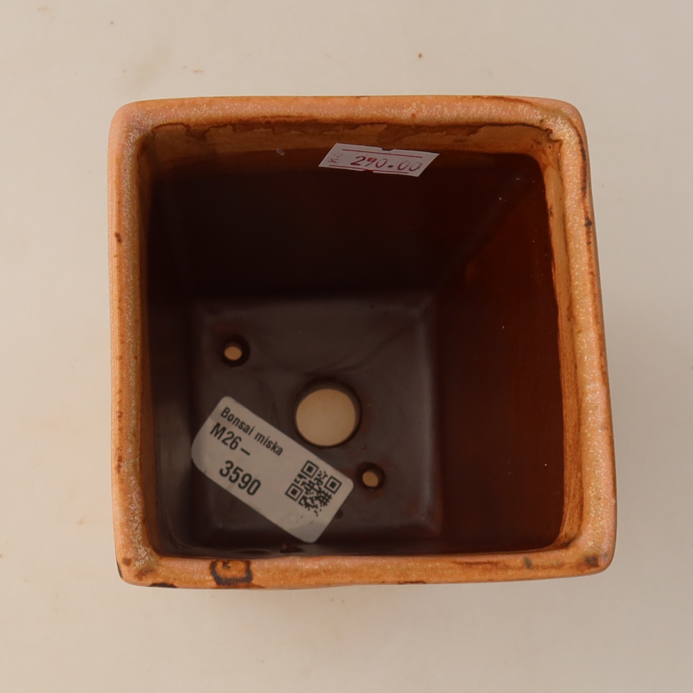Keramik-Bonsai-Schale 9 x 9 x 12,5 cm, Farbe: Rosa