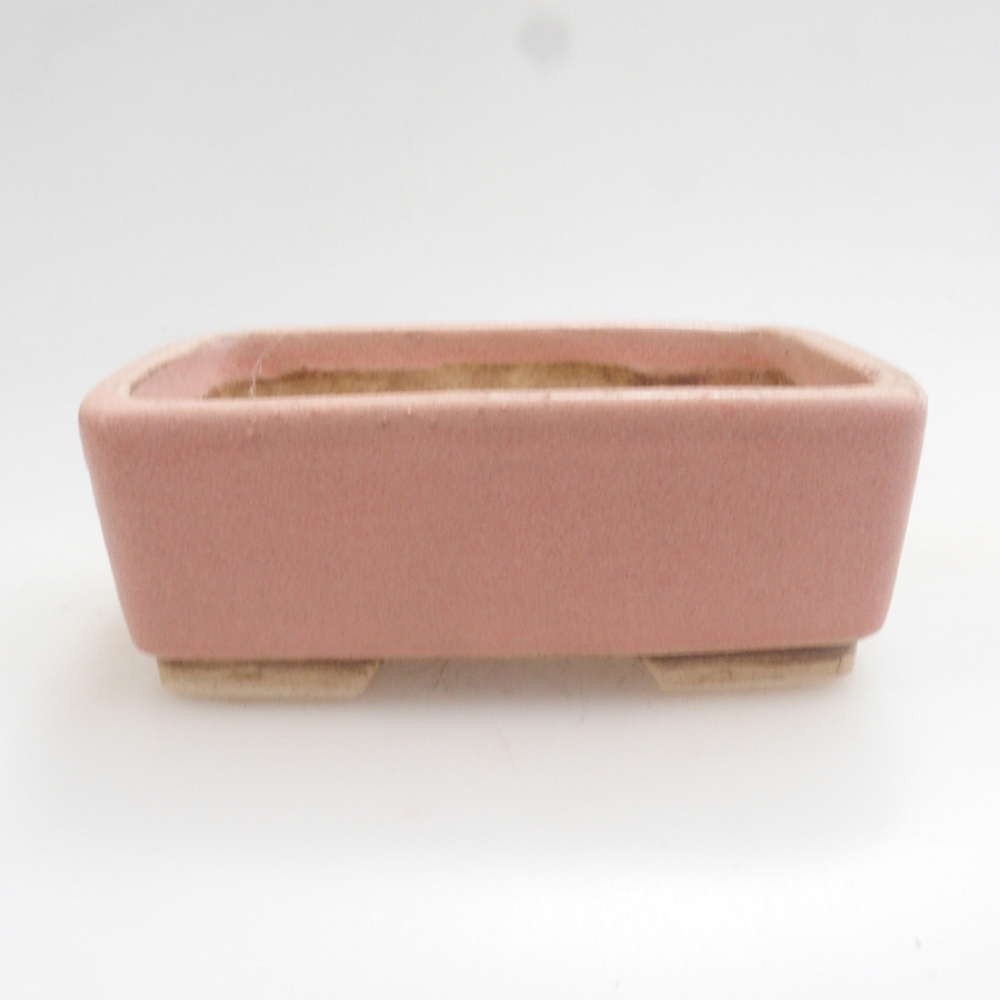 Bonsaischale aus Keramik 9,5 x 8 x 3,5 cm, Farbe rosa