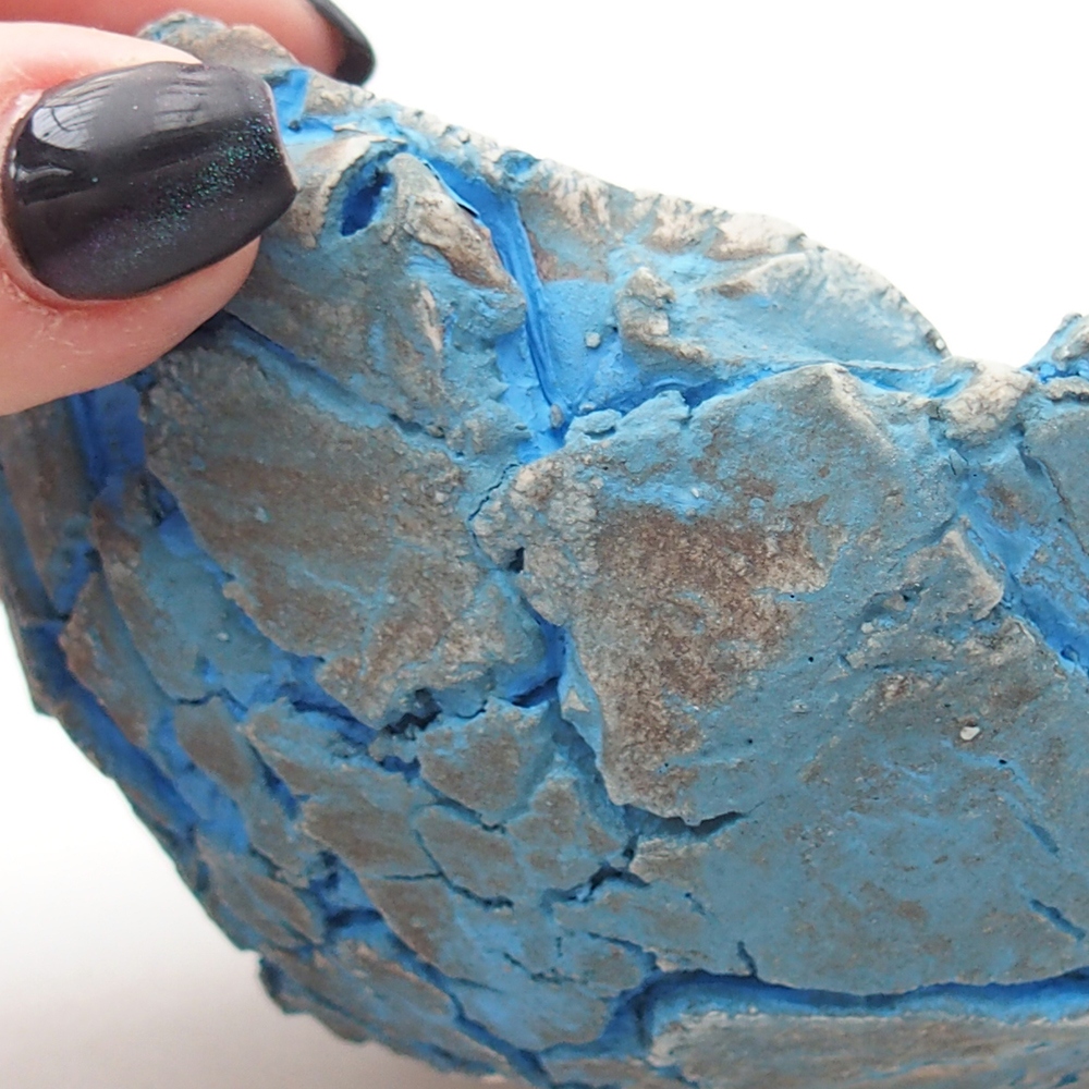 Keramikschale 11 x 11 x 6,5 cm , Farbe blau