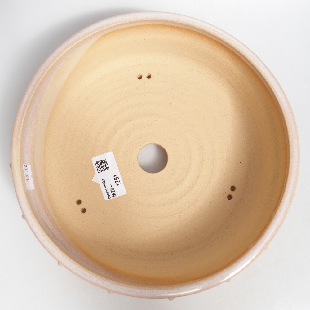 Bonsaischale aus Keramik 22 x 22 x 6,5 cm, Farbe beige