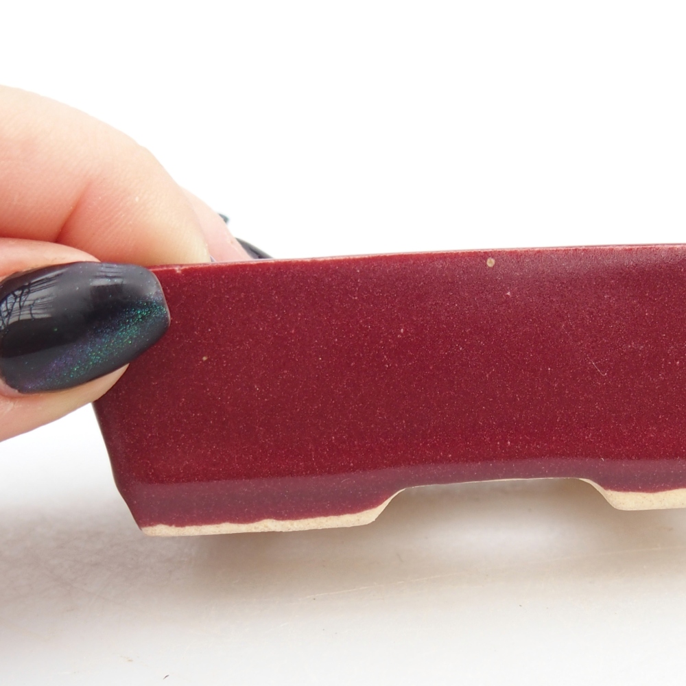 Mini-Bonsaischale 8 x 6 x 2,5 cm, bordeauxrot