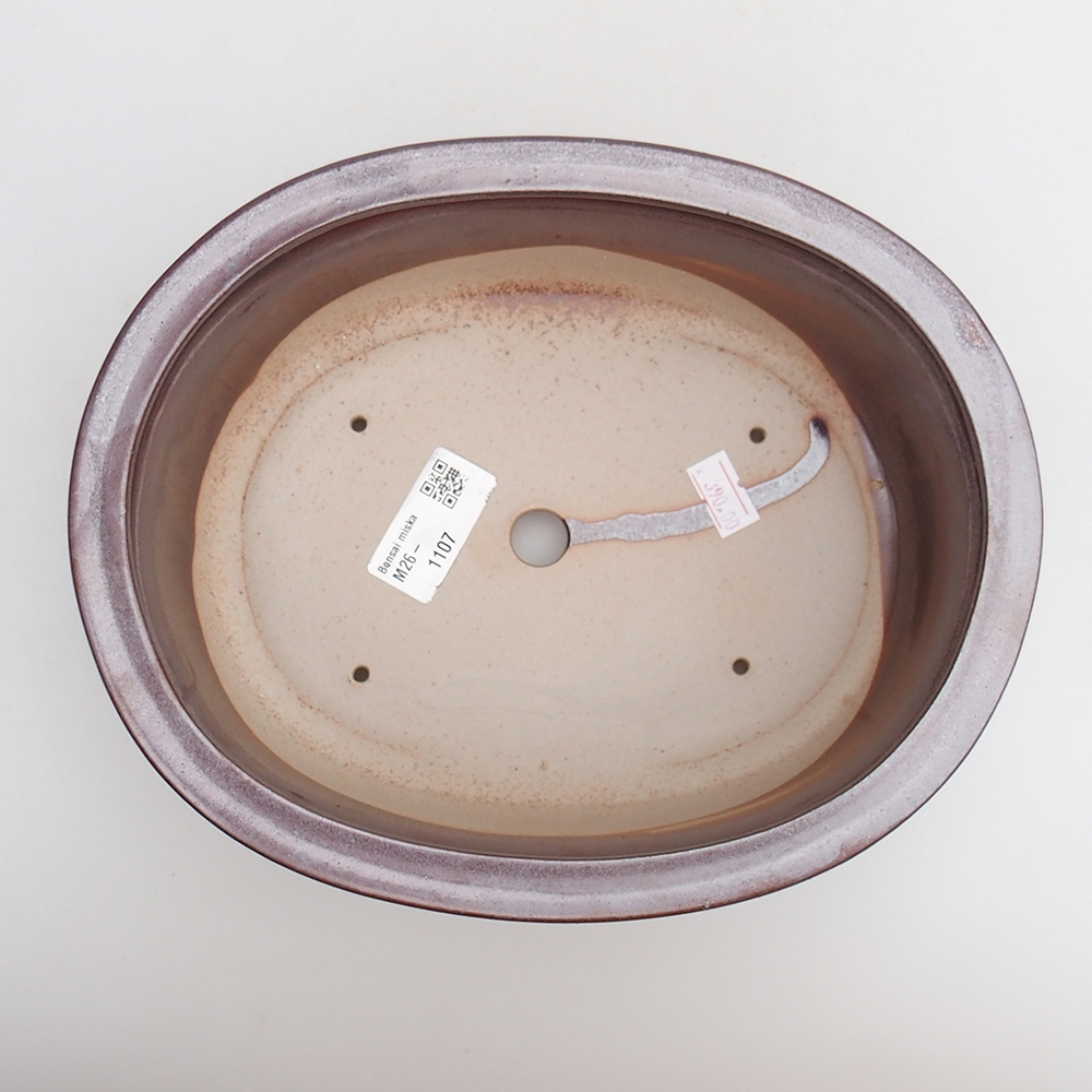 Bonsaischale aus Keramik 23 x 19 x 7 cm, bordeauxrot