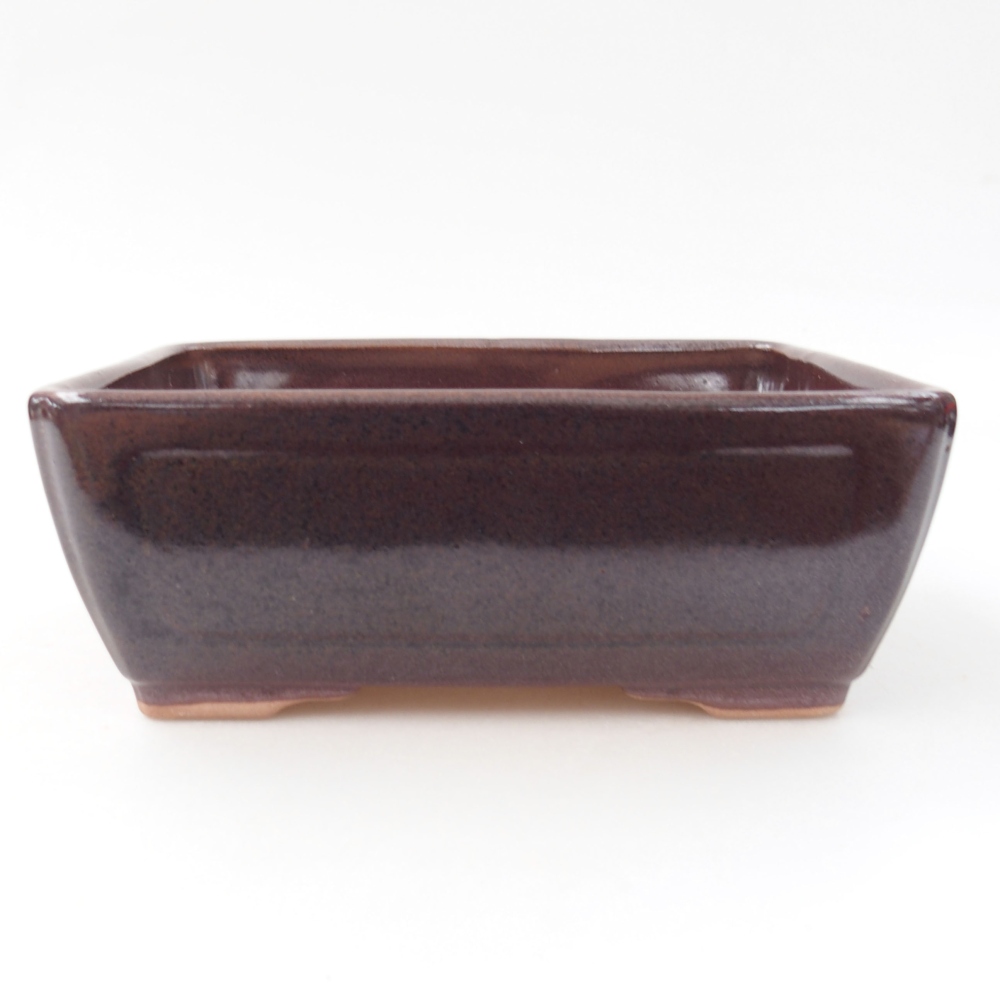 Keramik-Bonsaischale 15,5 x 12 x 6 cm, Farbe braun