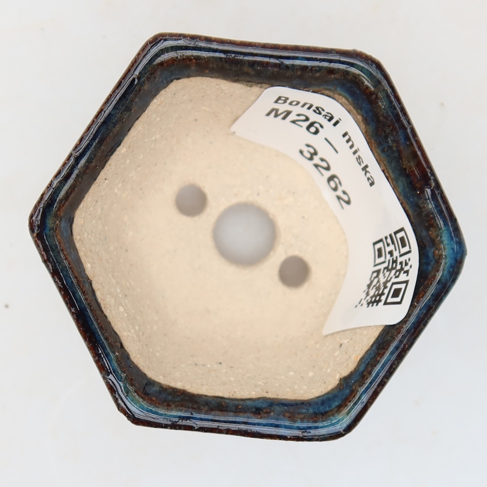 Keramik-Bonsai-Schale 5,5 x 5 x 3 cm, Farbe: Blau