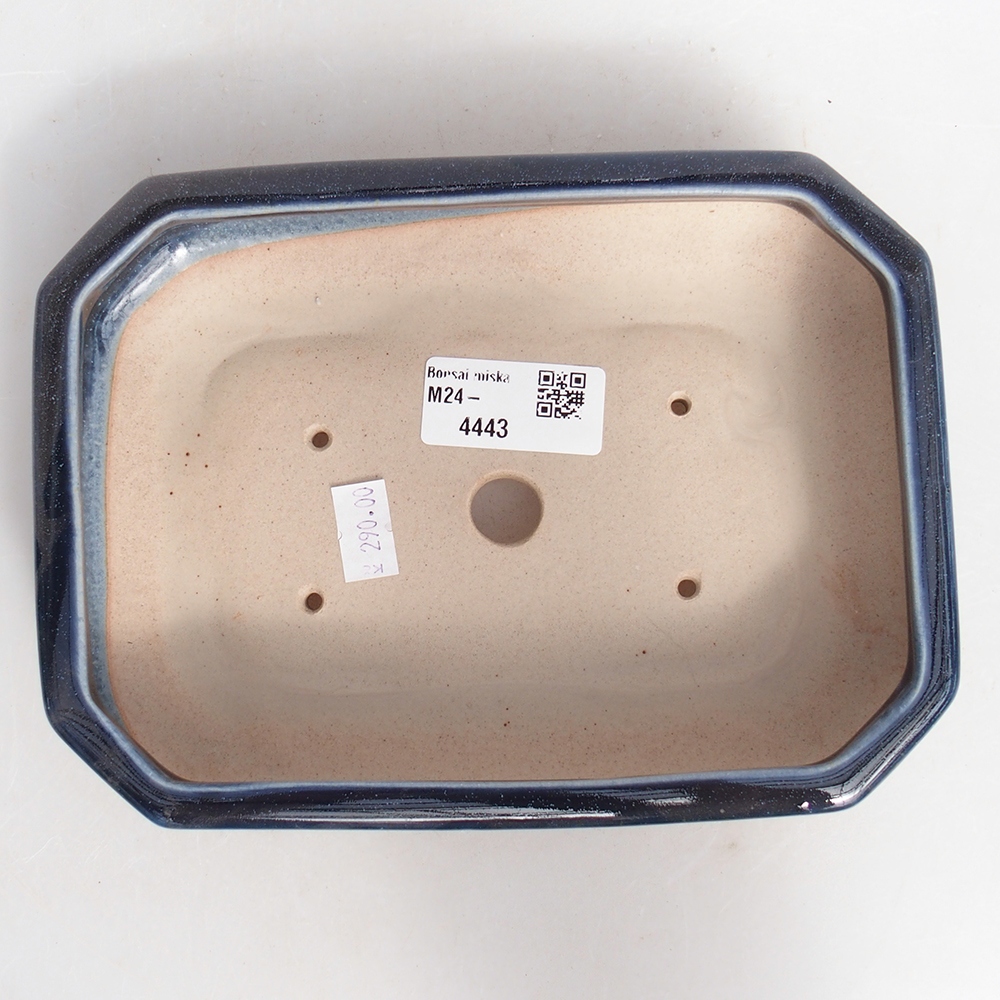 Bonsaischale aus Keramik 19 x 14 x 4 cm, Farbe blau