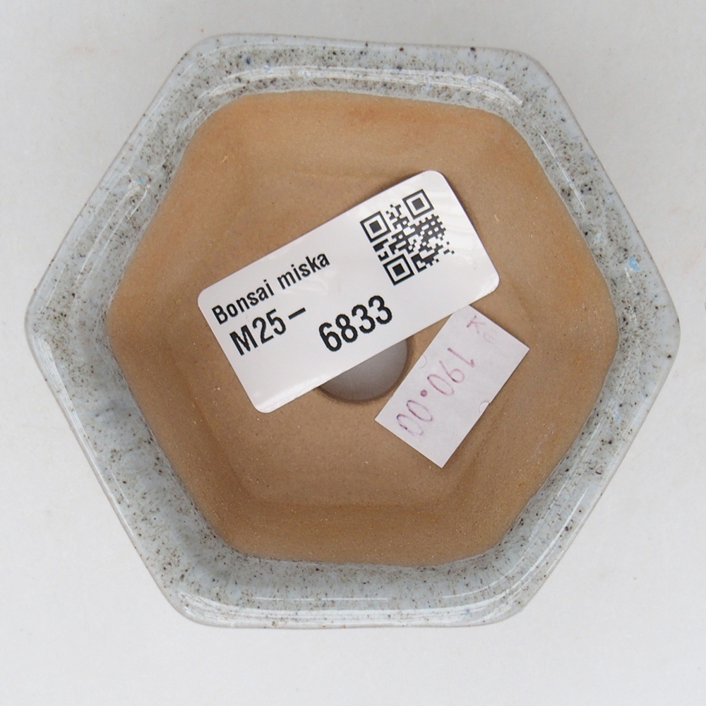 Bonsaischale aus Keramik 7,5 x 7 x 4 cm, grau
