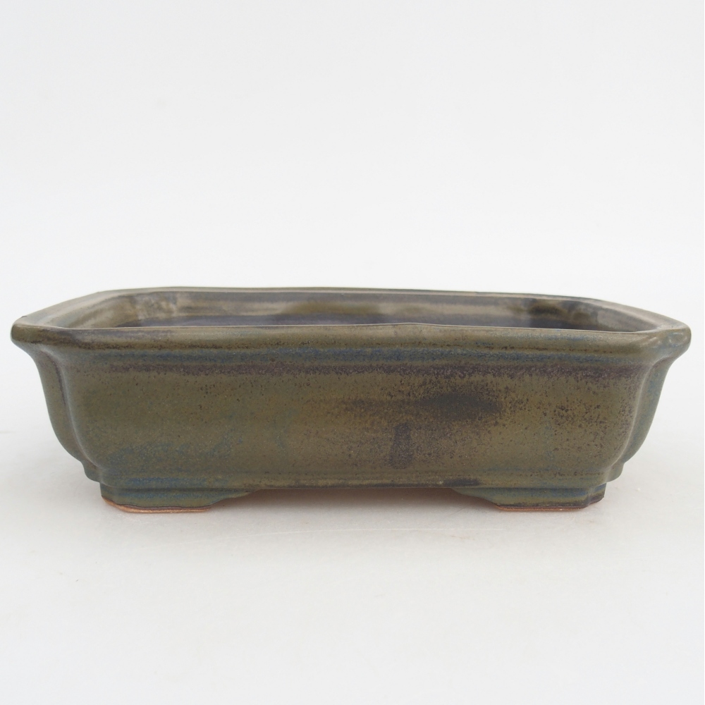 Bonsaischale aus Keramik 18 x 13,5 x 5 cm, braun