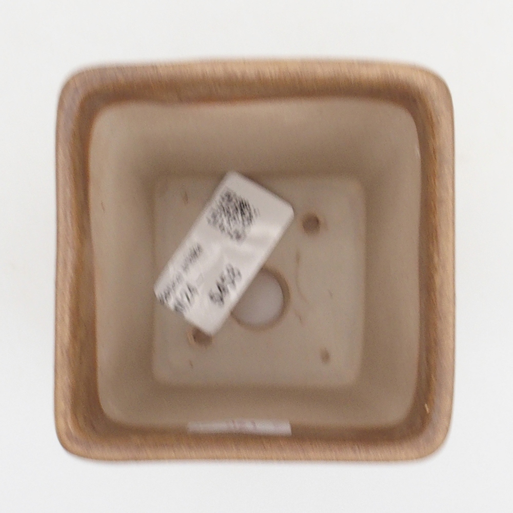 Keramik-Bonsaischale 8 x 8 x 10,5 cm, Farbe braun