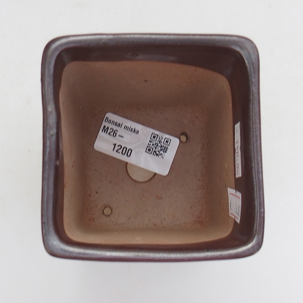 Bonsaischale aus Keramik 8,5 x 8,5 x 11 cm, braun