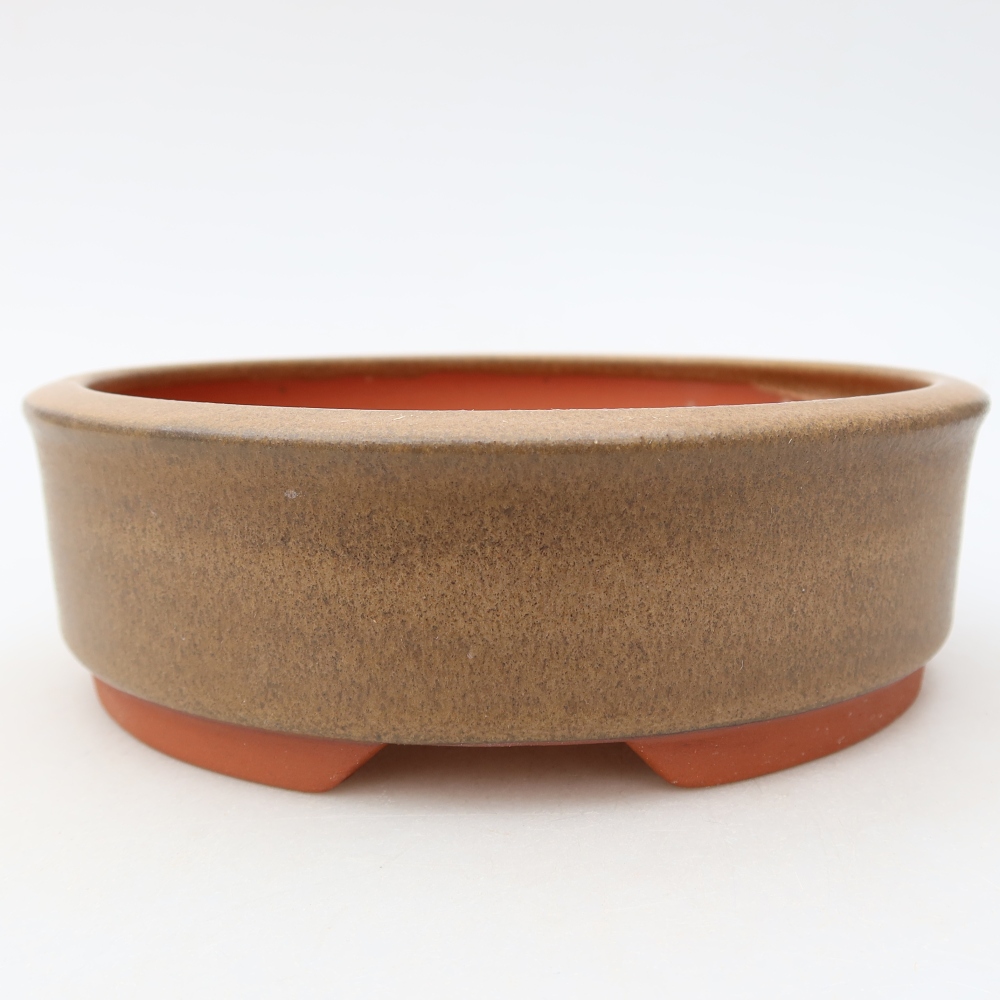 Bonsaischale aus Keramik 16 x 16 x 5 cm, braun