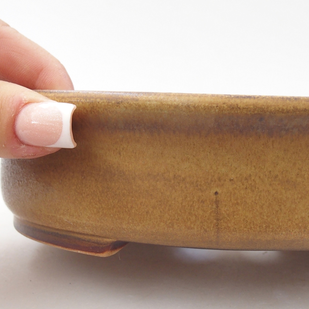 Bonsaischale aus Keramik 17,5 x 16 x 4,5 cm, grün