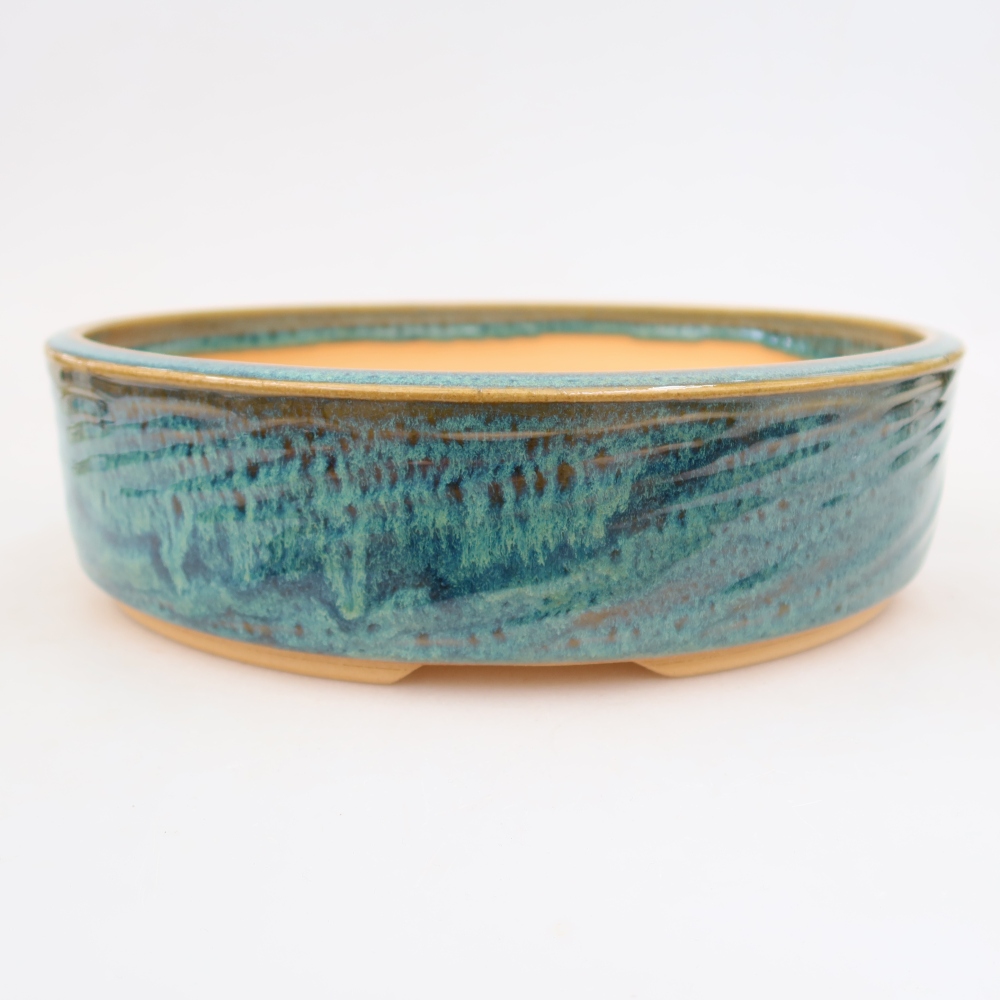 Bonsaischale aus Keramik 26 x 26 x 6,5 cm, Farbe blau
