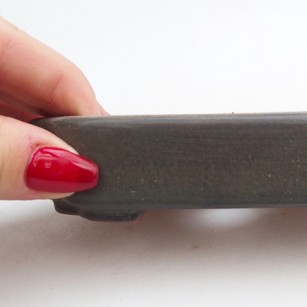 Bonsaischale aus Keramik 13 x 9 x 3 cm, braun