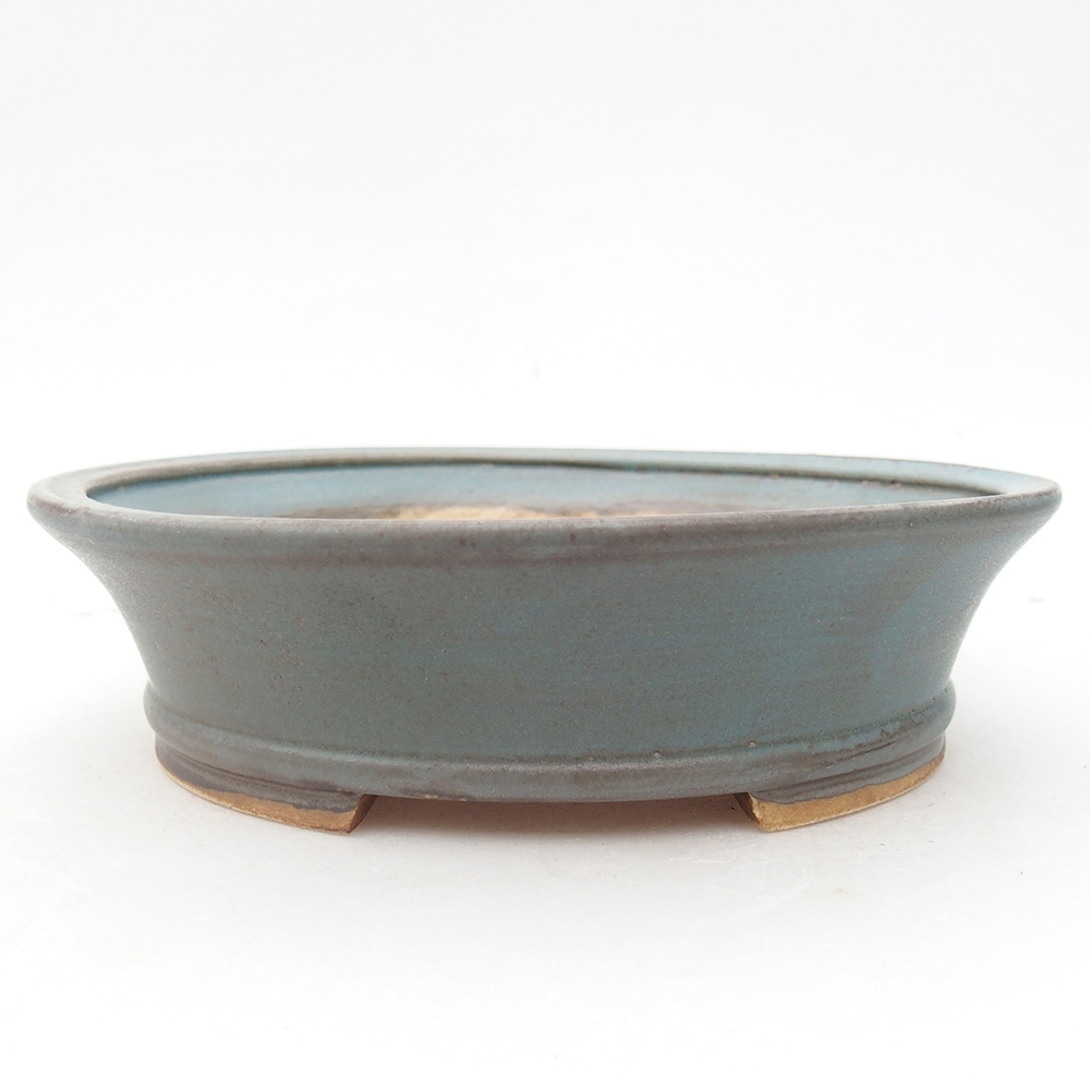 Keramik-Bonsaischale 18 x 16 x 4,5 cm, Farbe blau