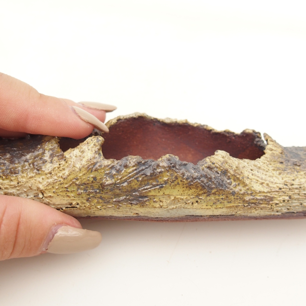 Keramikschale 15 x 4,5 x 3 cm , gelb