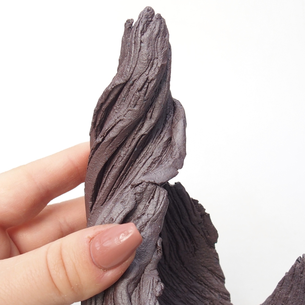 Keramikschale 8,5 x 8 x 14,5 cm , Metallic-Farbe