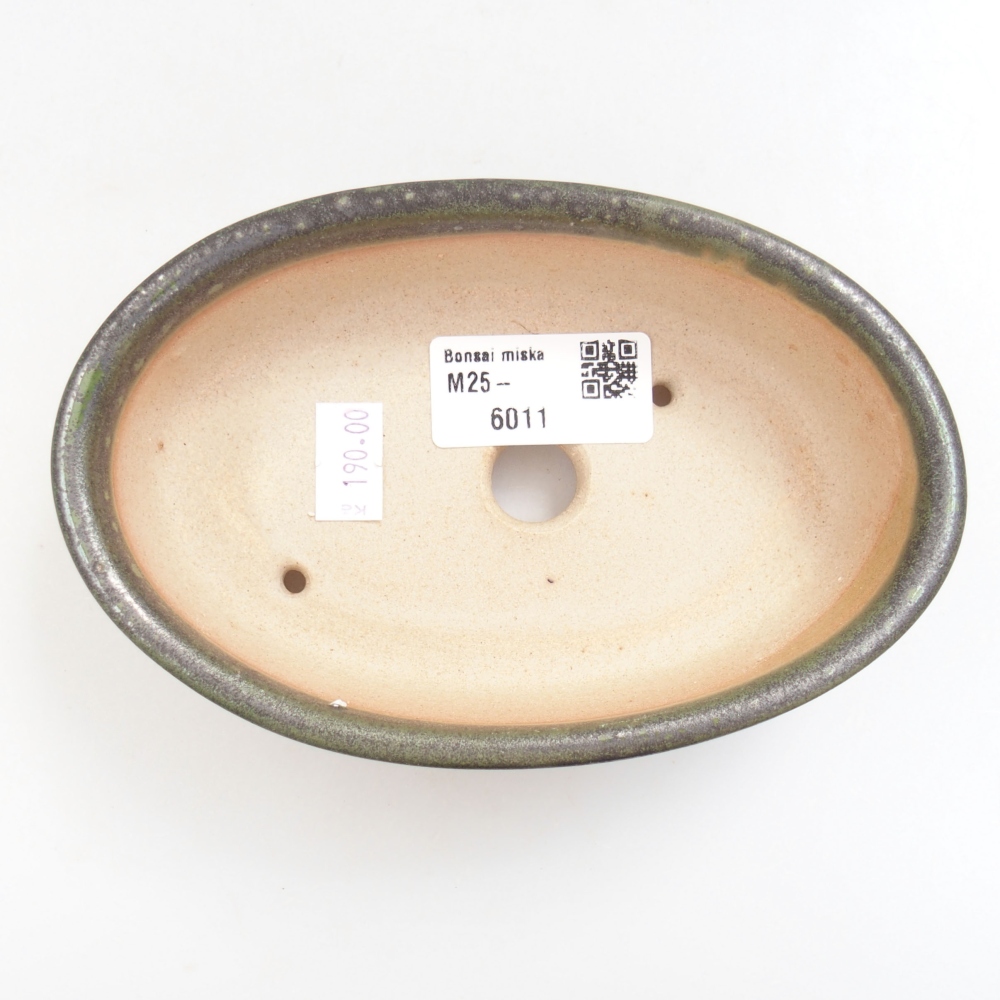 Keramik-Bonsaischale 15 x 9,5 x 4 cm, Farbe Grün