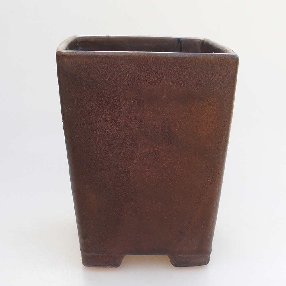 Bonsaischale aus Keramik 15 x 15 x 19 cm, braun