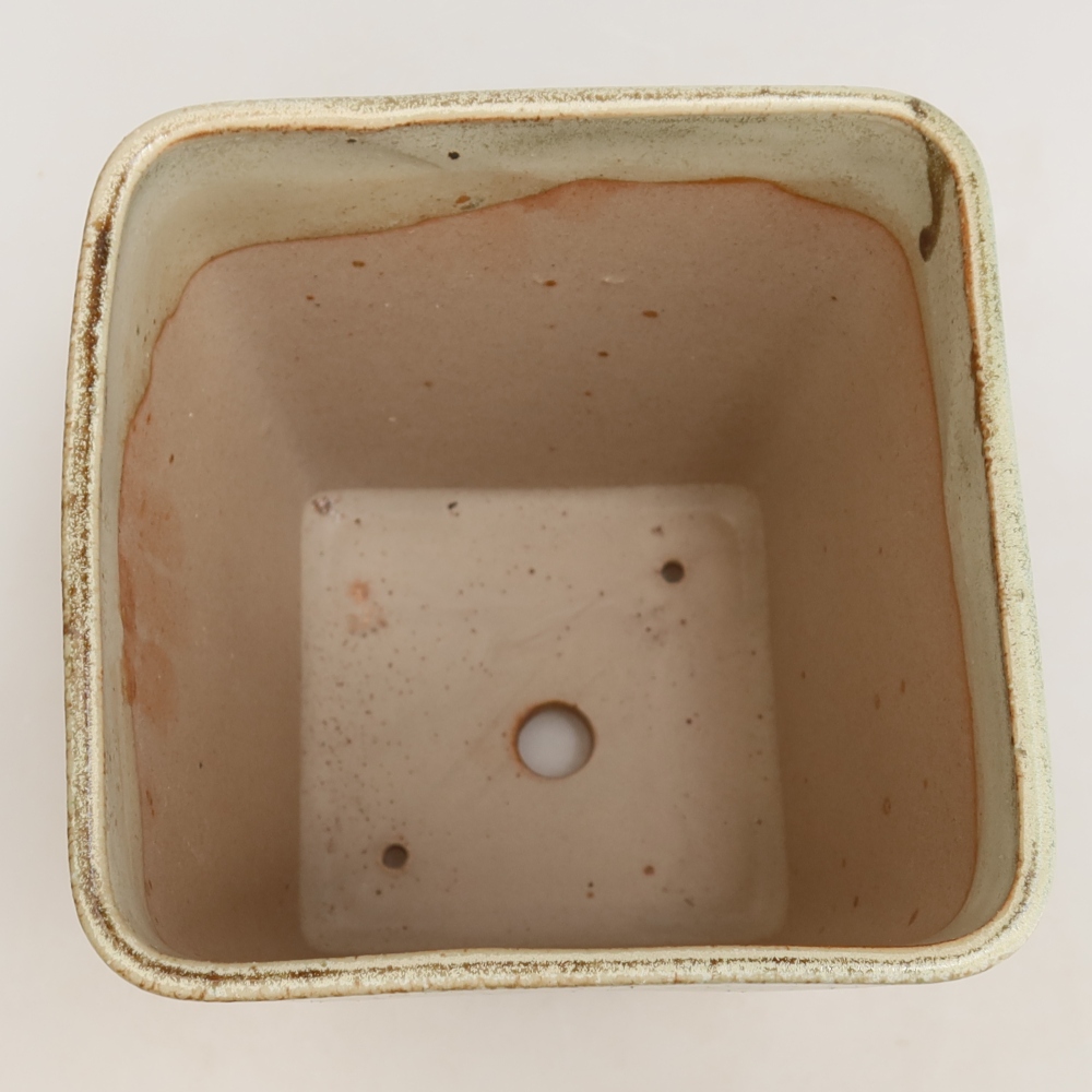 Bonsaischale aus Keramik 13,5 x 13,5 x 15 cm, grün